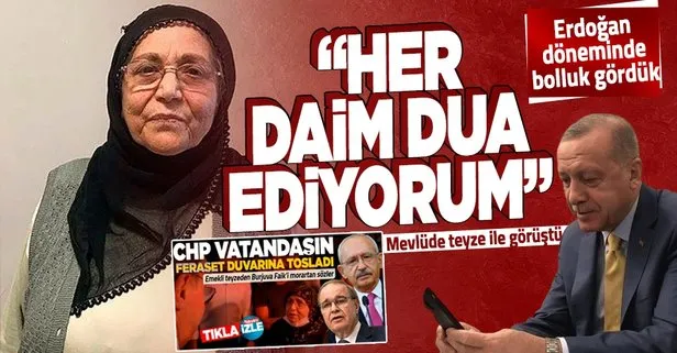 CHP’li Faik Öztrak’a verdiği tepki ile gündem olan Mevlüde teyze Başkan Erdoğan ile görüştü: Her daim dua ediyorum