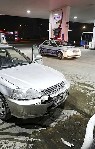 Alkollü sürücü benzinlikte ortalığı savaş alanına çevirdi