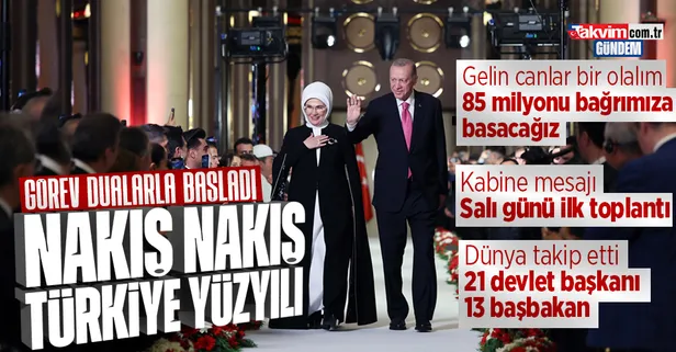 Başkan Erdoğan Göreve Başlama Töreni'nde konuştu: 85 milyonu bağrımıza basacağız