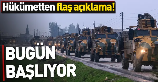 Hükümet duyurdu: Silahtan arındırılmış bölgede TSK devriyesi bugün başlıyor