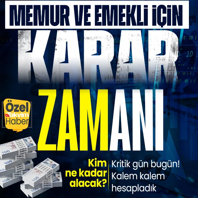 MEMUR VE EMEKLİ İÇİN KARAR ‘ZAM’ANI! Yeni maaşlar ne kadar olacak? Enflasyon farkı nasıl yansıyacak? İşte memur ve memur emeklisinin yeni maaşları