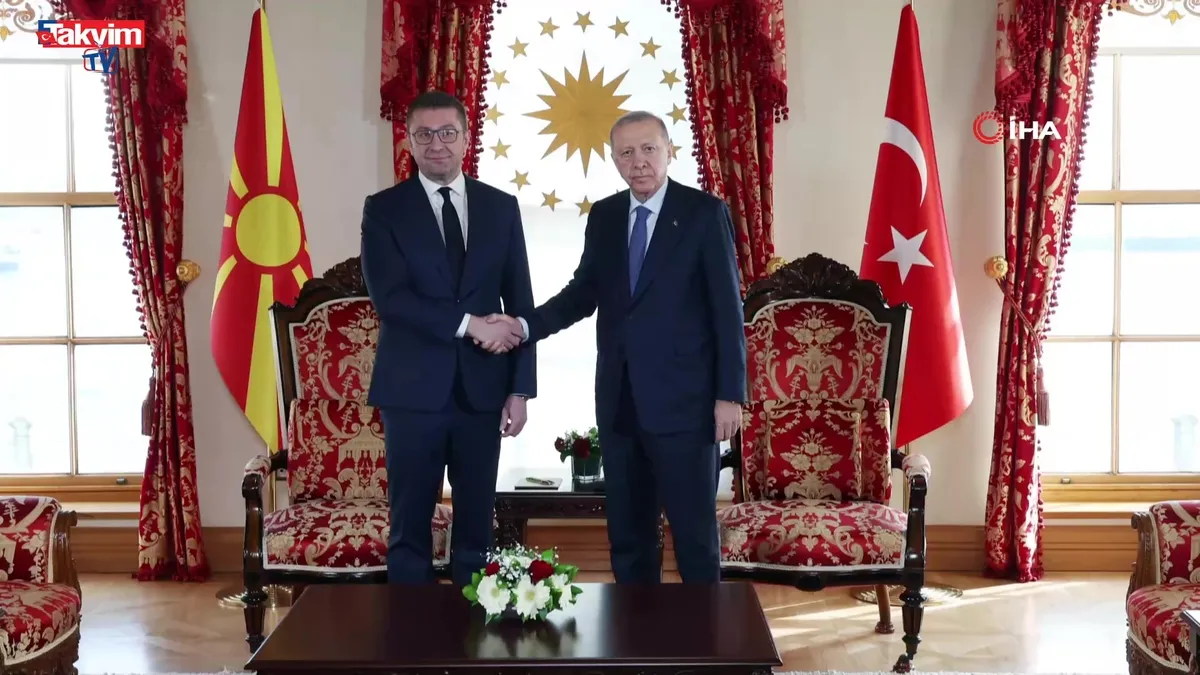Başkan Erdoğan Kuzey Makedonya Başbakanı Mickoski’yi kabul etti