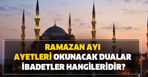 okunacak dualar ibadetler hangileridir