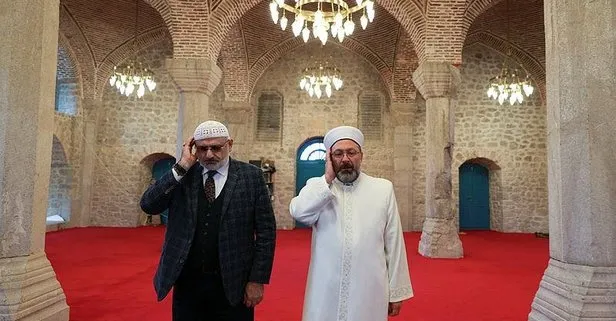 Diyanet İşleri Başkanı Erbaş, Ermenistan işgalinden kurtarılan Şuşa’da ezan okudu