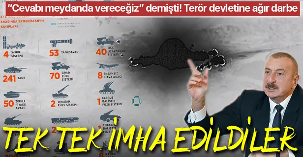 Azerbaycan, Ermenistan'a ait dört S-300 füze sistemini imha etti: İşte terör devletinin kayıpları...