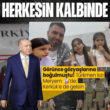 Başkan Erdoğan’ı görünce gözyaşlarını tutamayan Türkmen kızı Meryem A Haber’de: Kerkük’te Erdoğan sevgisi herkesin kalbinde