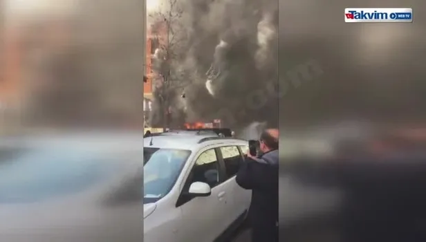 Ümraniye'de çıkan yangın paniğe neden oldu