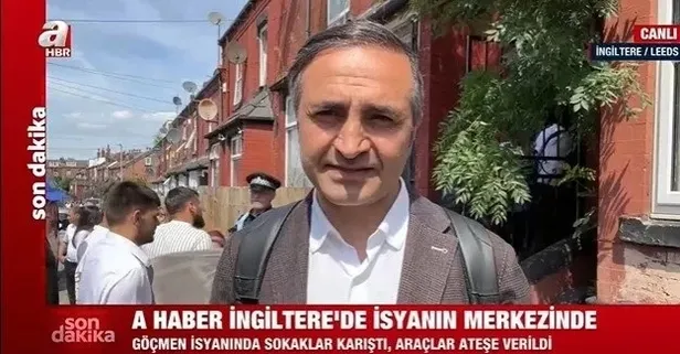 İngiltere sokakları karıştı! Protestocular polis aracını devirdi, çift katlı otobüsü ateşe verdi | A Haber olay yerinden son durumu aktardı