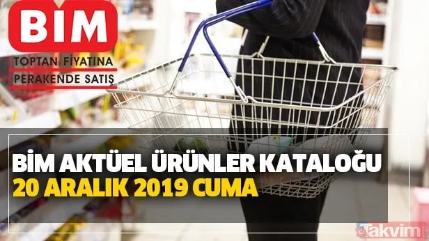 BİM 20 Aralık 2019 aktüel ürünler kataloğu Cuma günü indirimleri dolu