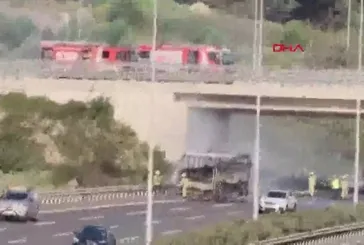 Sarıyer'de otobüs yangını!