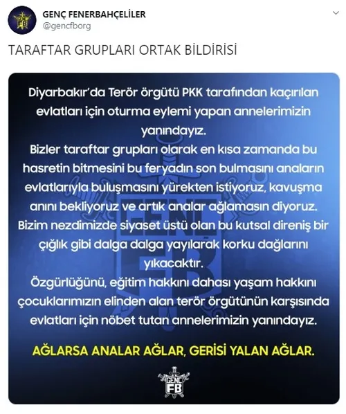 ultrAslan, Genç Fenerbahçeliler ve Çarşı'dan Diyarbakır'da evlat nöbeti tutan ailelere destek-2