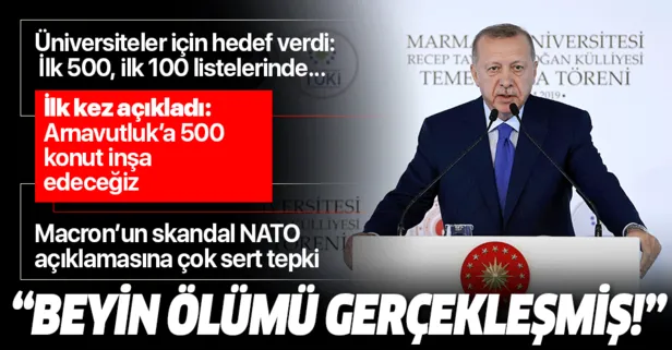 Başkan Erdoğan'dan Macron'un NATO açıklamasına çok sert tepki