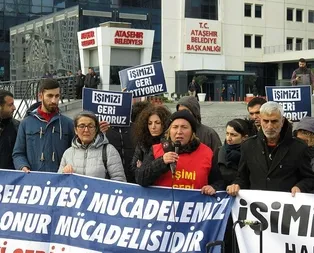CHPli Ataşehir Belediyesi önünde işçilerden eylem: İşimizi geri istiyoruz