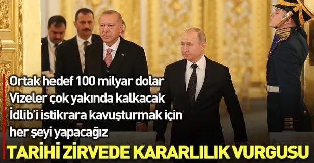 Başkan Erdoğan ve Putin’den Rusya’da kritik mesajlar