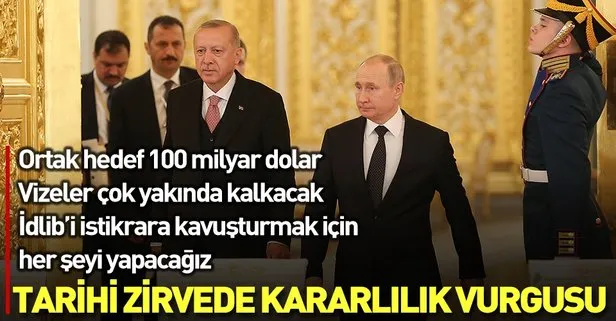 Erdoğan ve Putin'den Rusya'da kritik mesajlar