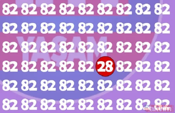 82 sayısının içindeki tek farklı sayıyı bulabilir misin? Ben bu bulmacayı çözerim diyenler buyursun gelsin - 7