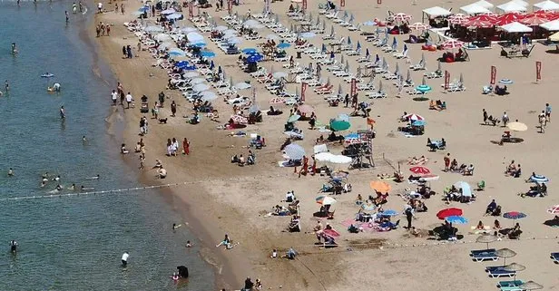 Kısıtlamasız cumartesi günü Şile plajları doldu! Yoğunluk havadan görüntülendi