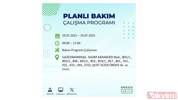 Bugün İstanbul'da elektrik ve su kesintisi var mı? BEDAŞ ve İSKİ duyurdu: Hangi ilçeler etkilenecek? - 14