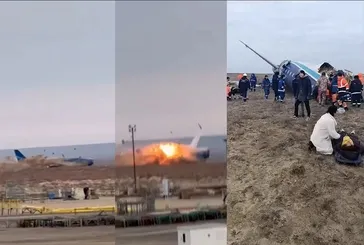 Kazakistan uçak kazası: İkonik anlar!