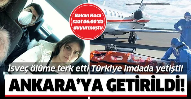 İsveç'teki Türk hasta Emrullah Gülüşken ambulans uçakla Ankara'ya getirildi
