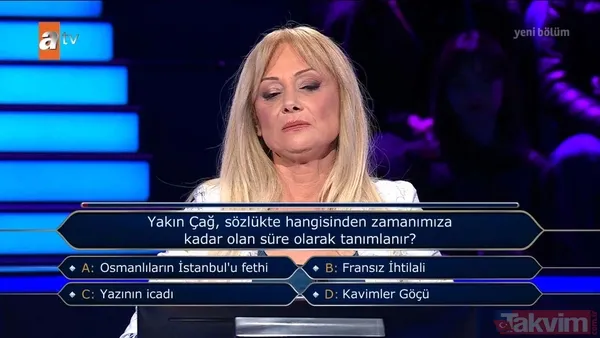 Kenan İmirzalıoğlu'nun sunduğu Kim Milyoner Olmak İster'de geceye damga vuran yarışmacı! Son kararım demedi yarışmaya veda etti - 18