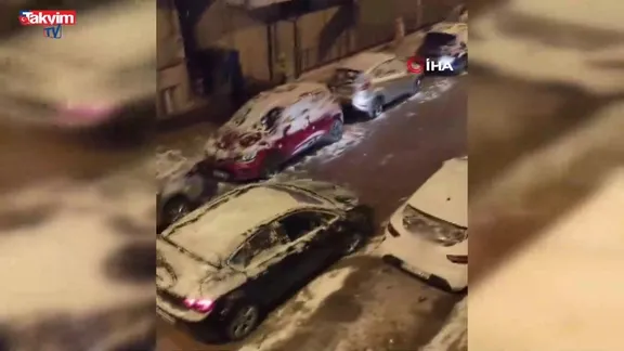 7 araca çarpan alkollü sürücüye mahalle dayağı kamerada!