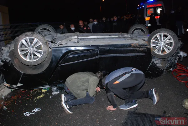 Anne ve kızı devrilen otomobilde sıkıştı! Zamanla yarış... - 1