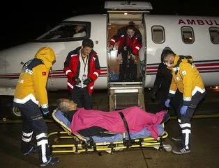 Ambulans uçakla İstanbul’a getirildi