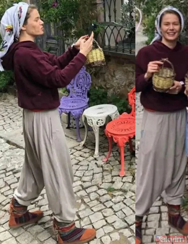 Camdaki Kız'ın Nalan'ı Burcu Biricik’i hiç böyle görmediniz! Köylü güzeli Burcu şalvarıyla zeytin topladı o hallerine beğeni yağdı - 7