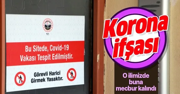 O ilde korona olan binalara bu levha asılıyor