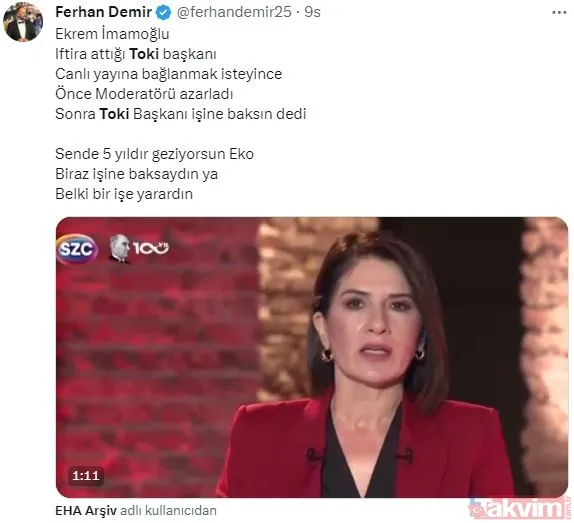 Ekrem İmamoğlu'ndan canlı yayında skandal! Senem Ilgaz'ı canlı yayında azarladı... Tepki yağdı Enver Aysever'den olay sözler - 10