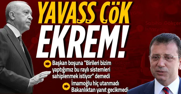 Son dakika: CHP'li İBB Başkanı Ekrem İmamoğlu Pendik - Sabiha Gökçen Metro Hattı’na da çökmeye çalıştı! Bakanlıktan jet cevap
