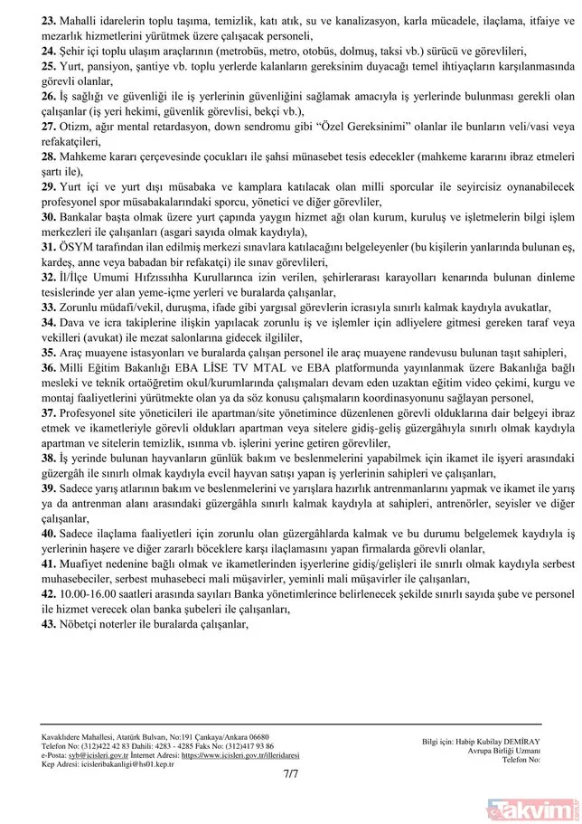 İçişleri Bakanlığı'ndan 'tam kapanma' genelgesi