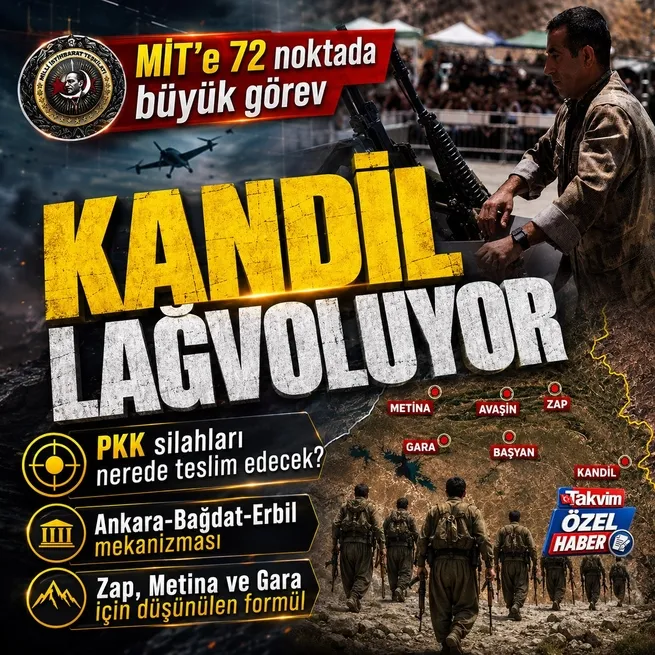 PKK silahları nerede teslim edecek? MİTe 72 noktada büyük görev... Ankara-Bağdat-Erbil mekanizması