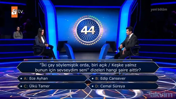 Kim Milyoner Olmak İster'de Kenan İmirzalıoğlu sordu: Mesleği 'Kaşmerlik' olan biri nerede çalışır? - 33