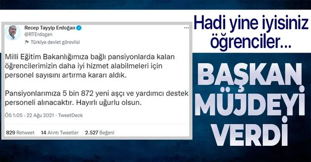 Başkan Erdoğan’dan müjde