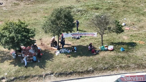 "Bu alanda kesim yasak" afişinin altında kaçak olarak kurban kesimi yaptılar - 9