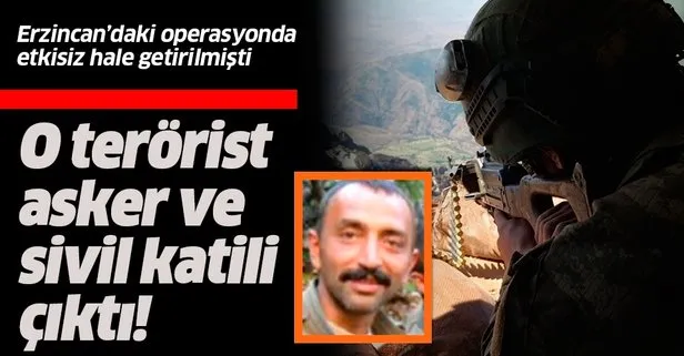 Erzincan’da etkisiz hale getirilen Fikri kod adlı terörist asker ve sivil katili çıktı