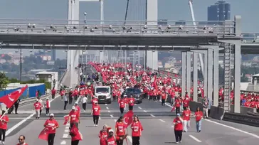 15 Temmuz Demokrasi ve Milli Birlik Günü yürüyüşü havadan görüntülendi