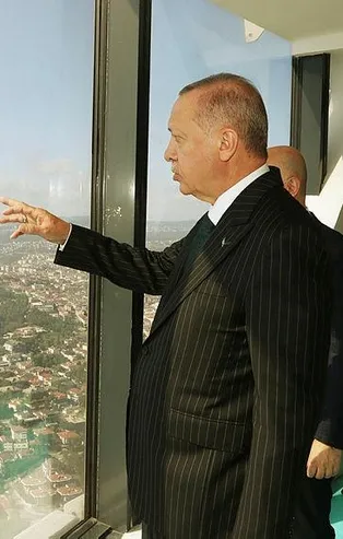 Son dakika: Başkan Erdoğan yapımı devam eden Çamlıca Kulesi'ni inceledi
