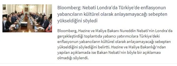 Son dakika: Hazine ve Maliye Bakanlığı Bloomberg'in o haberini yalanladı: 'Böyle bir açıklama olmamıştır'-3