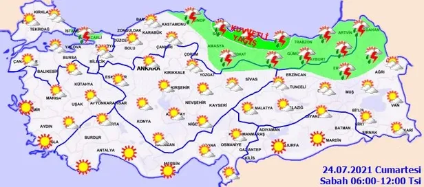 HAVA DURUMU | Meteorolojiden 6 il için kuvvetli yağış alarmı! Rize ve Artvin'e bir sel uyarısı daha-3