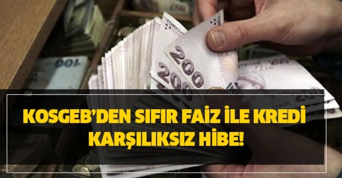 Karsiliksiz Hibe Nasil Alinir Kosgeb Den Sifir Faiz Ile Kredi Takvim