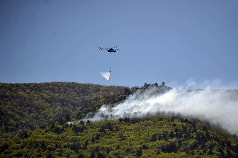 Bursa Uludağ eteklerinde yangın-4