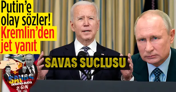 ABD Başkanı Joe Biden'dan Rusya Devlet Başkanı Vladimir Putin'e: "O bir savaş suçlusu"