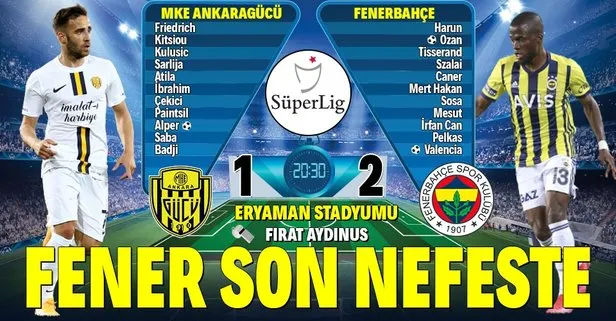 Fenerbahçe deplasmanda galip! MKE Ankaragücü 1-2 Fenerbahçe | MAÇ SONUCU ÖZET