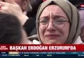 Erzurum’da Başkan Erdoğan’a sevgi seli: Onu gören genç gözyaşlarına hakim olamadı