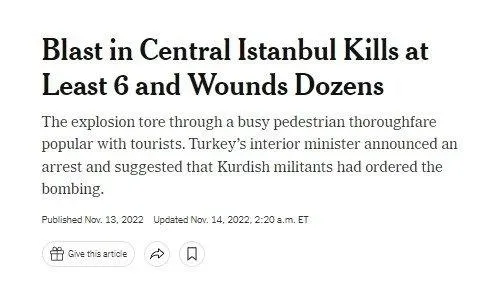 New York Times'tan İstiklal Caddesi'ndeki patlama sonrası skandal üstüne skandal! PKK/PYD ve terör saldırısı diyemedi-9