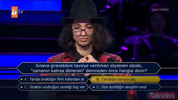Kim Milyoner Olmak İster'de Kenan İmirzalıoğlu sordu: Mesleği 'Kaşmerlik' olan biri nerede çalışır? - 10