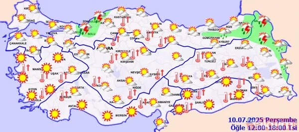 '15 Temmuz'dan Sonra Sıcaklıklar Artacak' Tek, "Ayın 15'İne Kadar Bu Şekilde Devam Eden Bir Hava Var. Yani Kuzeyde Biraz Daha Mevsim Normallerine İnmiş. Güney...